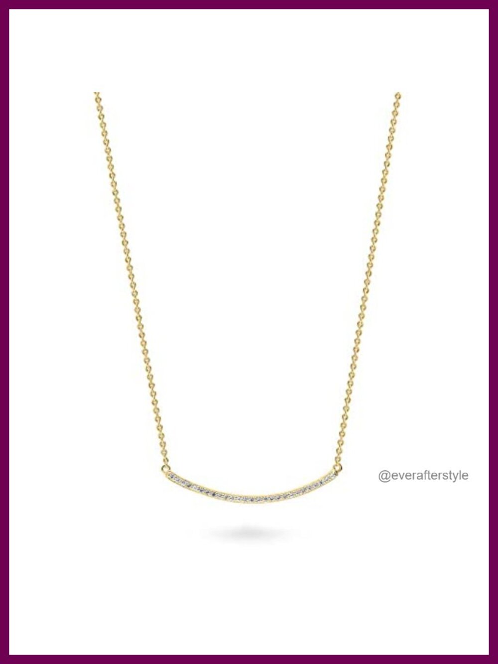 sterling silver CZ bar pendant necklace yellow gold flashed 16in